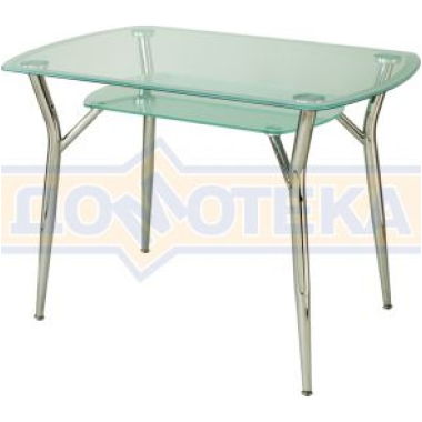 Стеклянный полуовальный стол Домотека А6С 