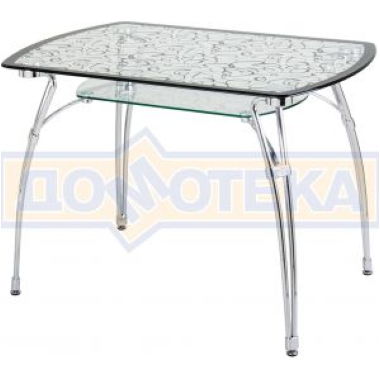 Стеклянный стол Домотека А7С-2 с рисунком ВЕНГЕ