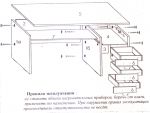 Инструкция по сборке стола письменного М-СП-02