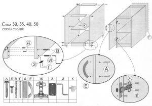 Стол для кухни однодверный, схема и инструкция