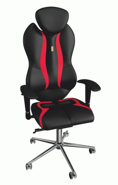Кресло GRANDE черный-красный 0402