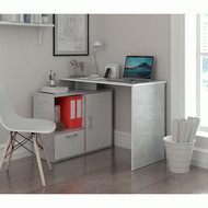 Стол письменный Слим-3, прямой/угловой цвет бетон / белый