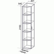 Модульная система Виктория шкаф-стеллаж правый (540)