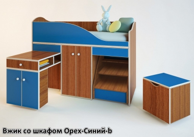Детская мебель "ВЖИК" Орех-Синий