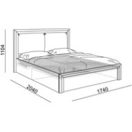 Спальня Глэдис Модуль 32 «Кровать 160 см.» с подъемным механизмом и мягкой частью СНЯТ!!!