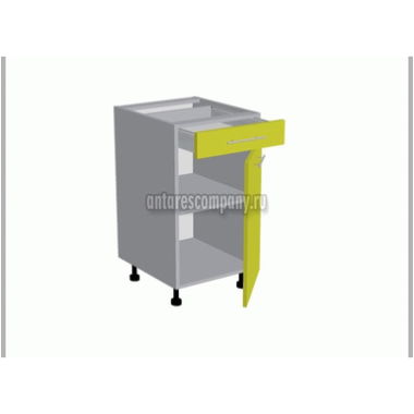 ЛДСП 2-я кат. Кухня: Базис Linecolor №93 Стол однодверный с 1 ящик. Метабокс Н45Д1+Мет1 (141/573)