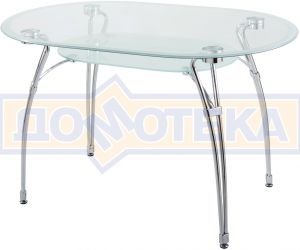Стеклянный овальный стол Домотека А7О