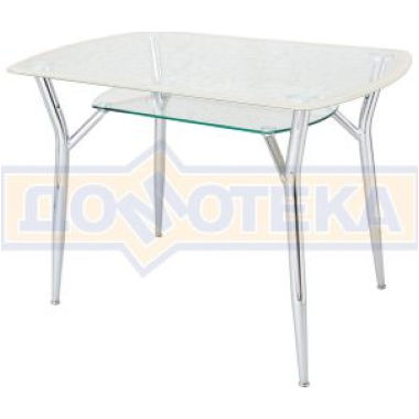 Стеклянный стол А6С-2 с рисунком КРЕМ