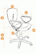 Компьютерное кресло СН413 ткань, серый/синий, С27/С24  СНЯТ!!!
