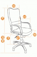 Компьютерное кресло СН757 ткань, серый/оранжевый, С27/С23 СНЯТ!!!