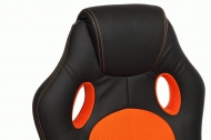 Компьютерное кресло Рейсер / RACER NEW кож/зам+ткань, черный/оранжевый, 36-6/07  СНЯТ!!!
