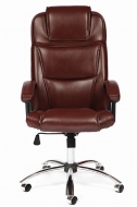 Компьютерное кресло Бергамо / BERGAMO хром кож/зам, коричневый 2 TONE