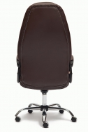Компьютерное кресло Босс / BOSS люкс хром кож/зам, коричневый/коричневый перфорированный, 36-36/36-36/06 СНЯТ!!!