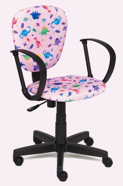 Компьютерное кресло СН413 "Динозаврики на розовом"