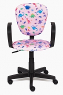 Компьютерное кресло СН413 ткань, принт, "Динозаврики на розовом"  СНЯТ!!!