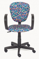 Компьютерное кресло СН413 ткань, принт, "Карандаши на синем"  СНЯТ!!!