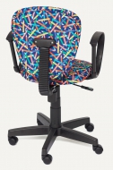 Компьютерное кресло СН413 ткань, принт, "Карандаши на синем"  СНЯТ!!!
