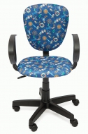 Компьютерное кресло СН413 ткань, "Якоря на синем"   СНЯТ!!!