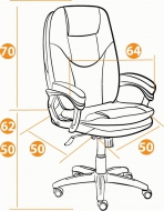 Компьютерное кресло Комфорт / COMFORT кож/зам, черный, 36-6
