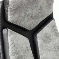 Компьютерное кресло Глосс / GLOSS хром, ткань серый, кож/зам черный  СНЯТ!!!
