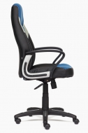 Компьютерное кресло Интер / INTER кож/зам/ткань, черный/синий/серый , 36-6/С24/14