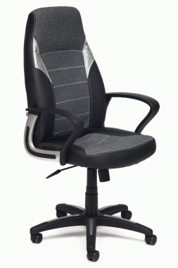Компьютерное кресло INTER черный+серый+серебро