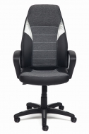 Компьютерное кресло Интер / INTER кож/зам/ткань, черный+серый+серебро, 36-6/207/3029  СНЯТ!!!