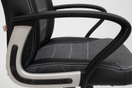 Компьютерное кресло Интер / INTER кож/зам/ткань, черный+серый+серебро, 36-6/207/3029  СНЯТ!!!