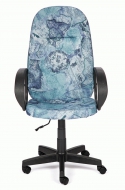 Компьютерное кресло Лидер / LEADER ткань, "Карта на синем"