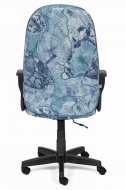 Компьютерное кресло Лидер / LEADER ткань, "Карта на синем"