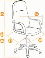 Компьютерное кресло Лидер / LEADER ткань, серый, 207
