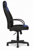 Компьютерное кресло Нео1 / NEO1 кож/зам, черный/синий, 36-6/36-39