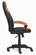 Компьютерное кресло Нео2 / NEO2 кож/зам, черный+оранжевый, 36-6/14-43