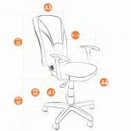 Компьютерное кресло Остин / OSTIN ткань, серый/бронзовый, мираж грей/tw-21  СНЯТ!!!