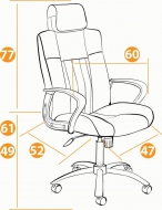 Компьютерное кресло Оксфорд / OXFORD кож/зам, коричневый 2 TONE/коричневый перфорированный 2 TONE