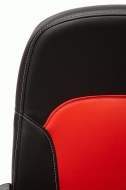 Компьютерное кресло Парма / PARMA кож/зам, черный/красный, 36-6/36-161