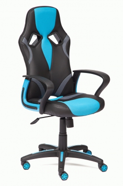 Компьютерное кресло RUNNER черный/голубой