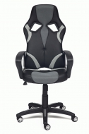 Компьютерное кресло Ранер / RUNNER,  кож.зам/ткань, черный/серый, 36-6/tw12/tw-22