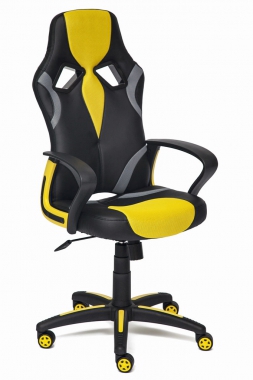 Компьютерное кресло RUNNER черный/желтый