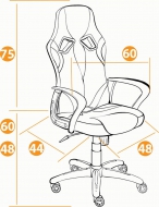Компьютерное кресло Ранер / RUNNER, кож.зам/ткань, черный/красный, 36-6/tw08/tw-12