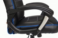 Компьютерное кресло Шумми / SHUMMY кож/зам+ткань, черный+синий, 36-6/36-39/11  СНЯТ!!!