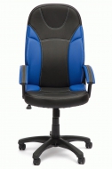 Компьютерное кресло Твистер / TWISTER кож/зам, черный+синий, 36-6/36-39 СНЯТ!!!