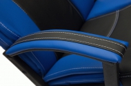 Компьютерное кресло Твистер / TWISTER кож/зам, черный+синий, 36-6/36-39