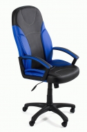 Компьютерное кресло Твистер / TWISTER кож/зам, черный+синий, 36-6/36-39