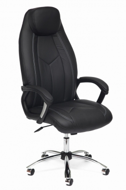 Компьютерное кресло BOSS хром черный/черный перф