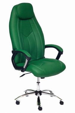 Компьютерное кресло BOSS хром кох/зам зеленый/зеленый перф