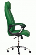 Компьютерное кресло Босс / BOSS хром кох/зам зеленый/зеленый перфорированный, 36-001/36-001/06