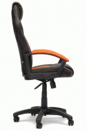Компьютерное кресло Драйвер / DRIVER кож/зам+ткань, черный/оранжевый, 36-6/07