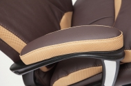 Компьютерное кресло Гранд / GRAND кожа натур./кож. зам/ткань, коричневый/бронзовый, 36-36/21
