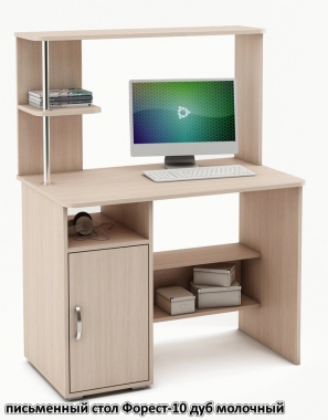 Письменный стол Форест-10 однотумбовый с надстройкой